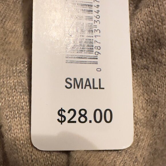 MASSINI Long Sleeve Beige Knit Top With Separate Aztec Pattern Scarf Size Small - Picture 7 of 9